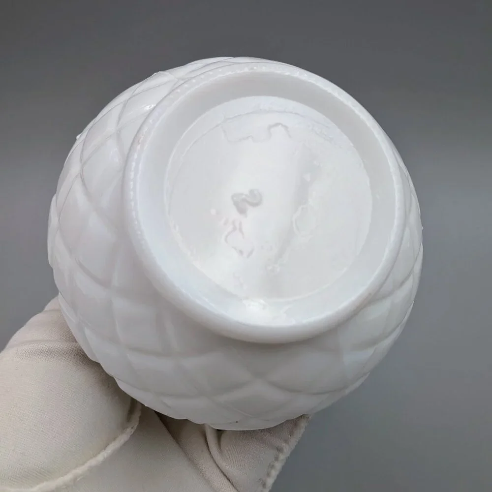 Set of 3 Vintage White Milk Glass Bud Vases - 9" Shabby Chic Floral Decor - Picture 3 of 10